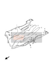 4817110G00YPA, Shield, Leg Side Rh (White), Suzuki, 0